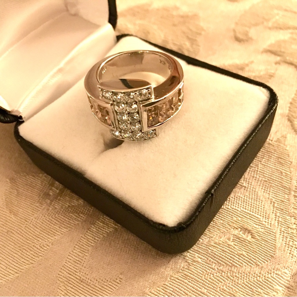 925 Sterling Silver Pink and Clear 925 Ring 🤩 - Picture 9 of 9